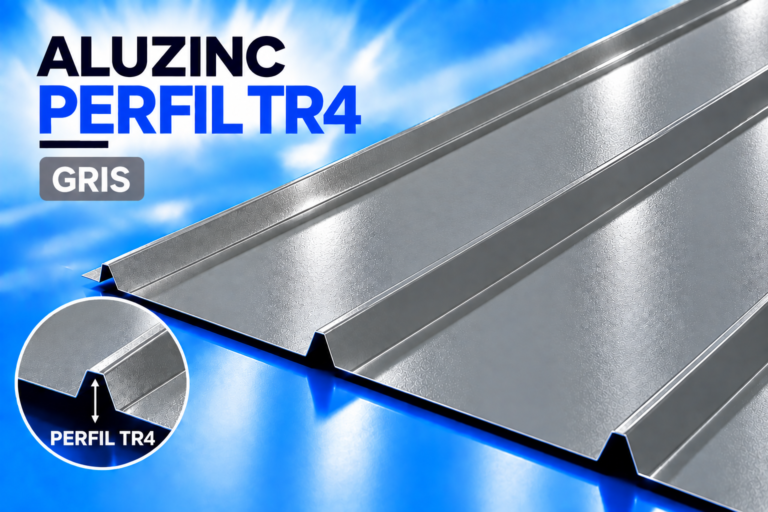 Panel Aluzinc Gris Perfil TR4